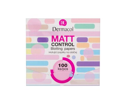 Riebalus sugeriančios servetėles Dermacol Matt Control 100 vnt kaina ir informacija | Veido prausikliai, valikliai | pigu.lt