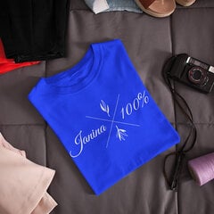 Moteriški marškinėliai "Janina 100%" kaina ir informacija | Originalūs marškinėliai | pigu.lt