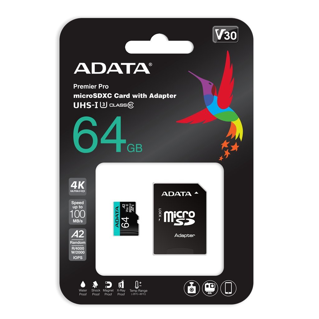 ADATA AUSDX64GUI3V30SA2-RA1 цена и информация | Atminties kortelės telefonams | pigu.lt