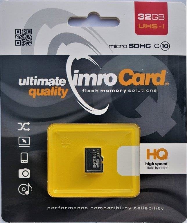 IMRO 10/32G UHS-I цена и информация | Atminties kortelės telefonams | pigu.lt