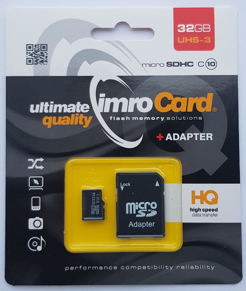 Imro MicroSD10, 32 GB kaina ir informacija | Atminties kortelės telefonams | pigu.lt