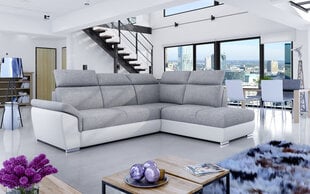 Мягкий угловой диван Loreto GD, светло-серый/белый цена и информация | Угловые диваны | pigu.lt