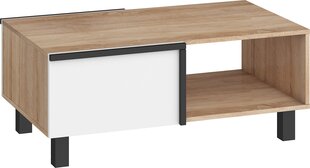 Кофейный столик Meblocross Lars 03 2D, белого/светлого дуба цвета цена и информация | Журнальные столы | pigu.lt