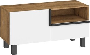 ТВ столик Meblocross Lars 08 1D1S, белого/дуба цвета цена и информация |  Тумбы под телевизор | pigu.lt