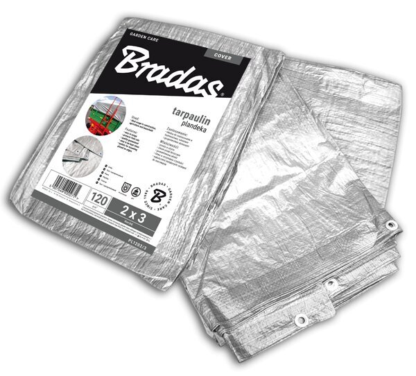 Sustiprintas sodo tentas Bradas Silver 8m x 12 m, 120 g m2 цена и информация | Sodo įrankiai | pigu.lt