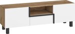 ТВ столик Meblocross Lars 09 2D1S, белый/светло-коричневый