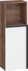 Подвесной шкафчик Meblocross Lars 11 1D, белый/темно-коричневый цена и информация | Шкафчики в гостиную | pigu.lt
