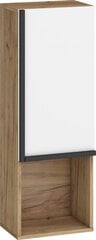 Подвесной шкафчик Meblocross Lars 11 1D, белый/светло-коричневый цена и информация | Шкафчики в гостиную | pigu.lt