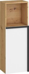 Подвесной шкафчик Meblocross Lars 11 1D, белого/дуба цвета цена и информация | Шкафчики в гостиную | pigu.lt