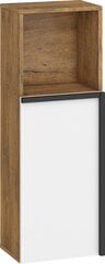 Подвесной шкафчик Meblocross Lars 11 1D, белый/коричневый цена и информация | Шкафчики в гостиную | pigu.lt