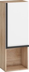 Подвесной шкафчик Meblocross Lars 11 1D, белого/светлого дуба цвета цена и информация | Шкафчики в гостиную | pigu.lt