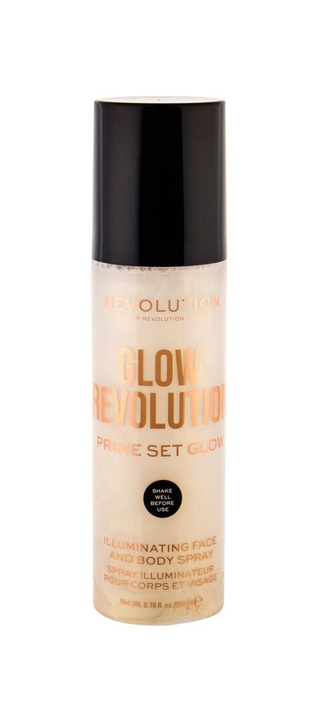 Purškiama švytėjimo suteikianti priemonė Makeup Revolution London Glow Revolution Illuminating Face And Body 200 ml kaina ir informacija | Makiažo pagrindai, pudros | pigu.lt