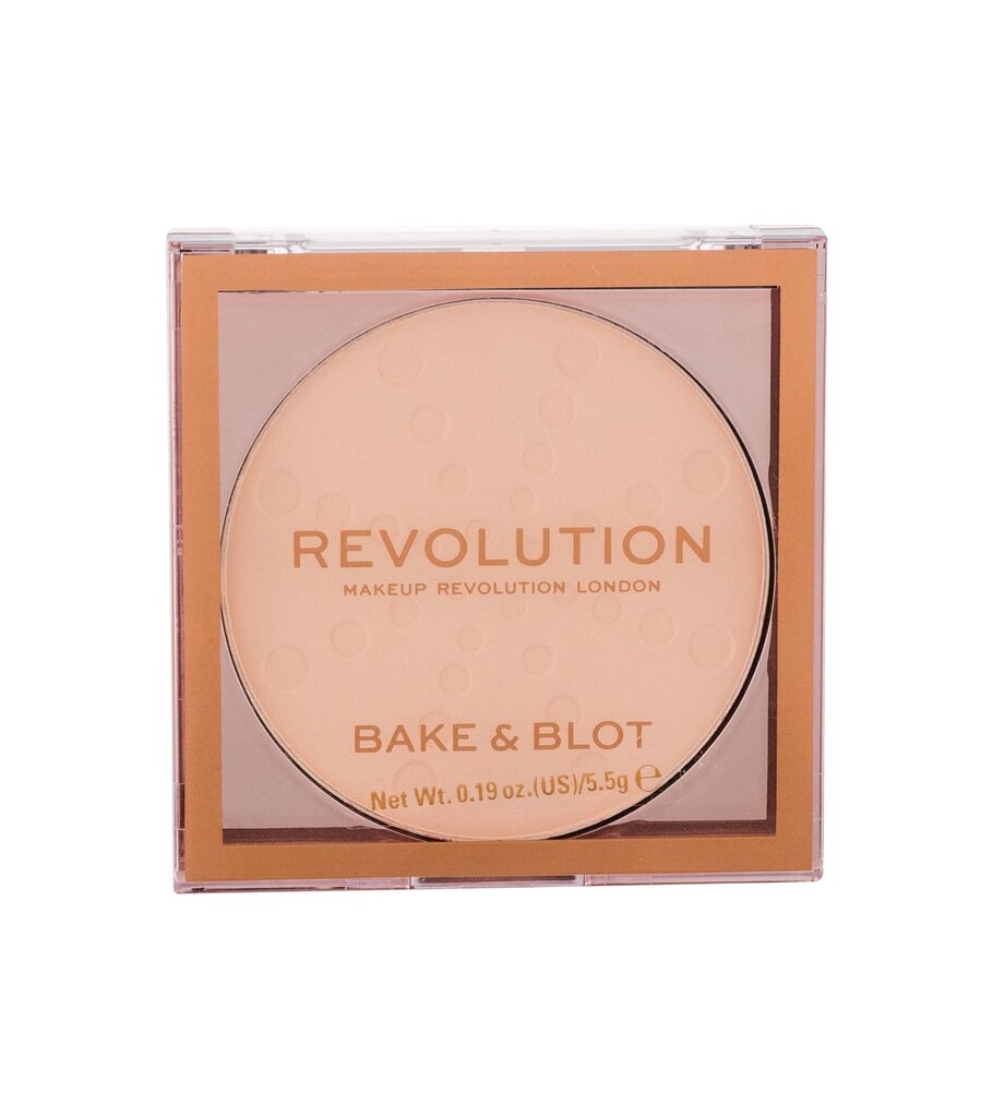 Kompaktinė pudra Makeup Revolution London Bake & Blot 5,5 g, Lace kaina ir informacija | Makiažo pagrindai, pudros | pigu.lt