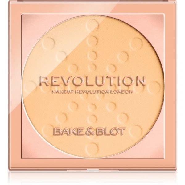 Kompaktinė pudra Makeup Revolution London Bake & Blot 5,5 g, Banana kaina ir informacija | Makiažo pagrindai, pudros | pigu.lt