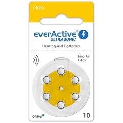 everActive Ultrasonic элементы для слуховых аппаратов PR70 10, 6 шт. цена и информация | everActive Сантехника, ремонт, вентиляция | pigu.lt