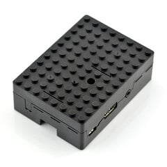 Pi-Blox, dėklas skirtas Raspberry Pi 3B+/3B/2B, juodas kaina ir informacija | Atviro kodo elektronika | pigu.lt