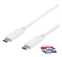Deltaco USBC-1407, USB-C, 1 m kaina ir informacija | Kabeliai ir laidai | pigu.lt