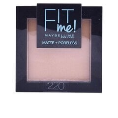 Maybelline Fit Me Matte Poreless Pressed Powder пудра 9 g, 220 Natural Beige цена и информация | Пудры, базы под макияж | pigu.lt