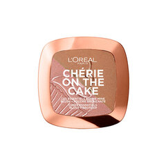 Бронзант и румяна L'Oreal Paris Cherie on Cake 9 г, 01 Cherry Fever цена и информация | Бронзеры (бронзаторы), румяна | pigu.lt