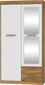 Spinta Meblocross Maximus 2D2S, tamsaus ąžuolo/baltos spalvos kaina ir informacija | Spintos | pigu.lt