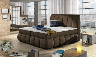 Кровать Vincenzo, 140х200 см, гобелен, коричневый цена и информация | Кровати | pigu.lt