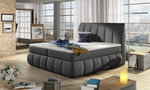 Кровать Vincenzo, 140х200 см, искусственная кожа, серый