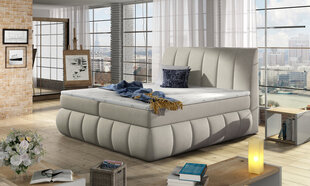 Кровать Vincenzo, 140x200 см, гобелен, светло-серая цена и информация | Кровати | pigu.lt