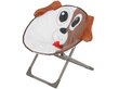 Vaikiška sulankstoma kėdė Šuniukas, ruda/balta цена и информация | Vaikiški lauko baldai | pigu.lt