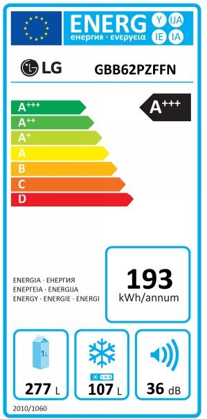 LG GBB62PZFFN kaina ir informacija | Šaldytuvai | pigu.lt