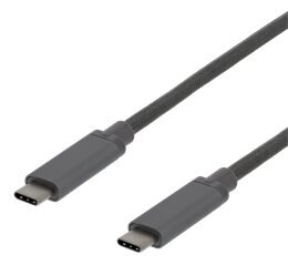 Deltaco USBC-1362, USB-C, 1 m kaina ir informacija | Kabeliai ir laidai | pigu.lt