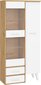 Vitrina Meblocross Nordis 1D2S, ąžuolo/baltos spalvos kaina ir informacija | Vitrinos, indaujos | pigu.lt