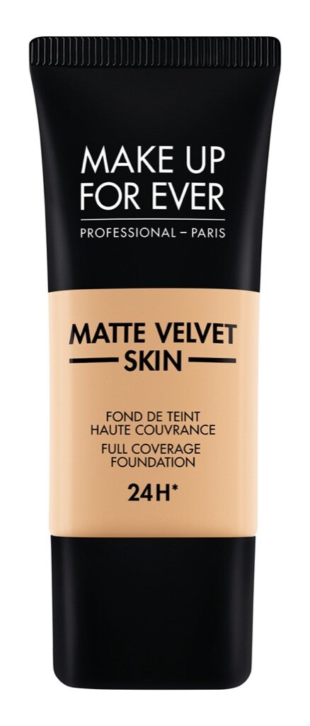 Matinis makiažo pagrindas Make Up For Ever Matte Velvet Skin Liquid Full Coverage Foundation 24H, 30 ml, Y - 305 Soft Beige цена и информация | Makiažo pagrindai, pudros | pigu.lt