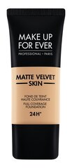 Matinis makiažo pagrindas Make Up For Ever Matte Velvet Skin Liquid Full Coverage Foundation 24H, 30 ml, Y - 325 Flesh цена и информация | Пудры, базы под макияж | pigu.lt