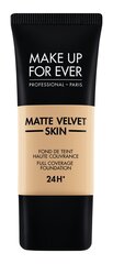 Matinis makiažo pagrindas Make Up For Ever Matte Velvet Skin Liquid Full Coverage Foundation 24H, 30 ml, Y - 355 Neutral Beige kaina ir informacija | Makiažo pagrindai, pudros | pigu.lt