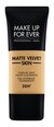 Matinis makiažo pagrindas Make Up For Ever Matte Velvet Skin Liquid Full Coverage Foundation 24H, 30 ml, Y - 405 Golden Honey