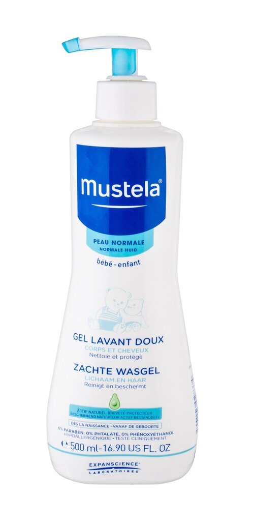 Dušo želė Mustela Delicate Cleansing kūdikiams 500 ml kaina ir informacija | Kosmetika vaikams ir mamoms | pigu.lt