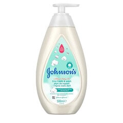 Vonios putos ir dušo želė vaikams „Du viename“, Johnson's Baby 2in1 Cottontouch Gel, 500 ml kaina ir informacija | Johnson's Kvepalai, kosmetika | pigu.lt