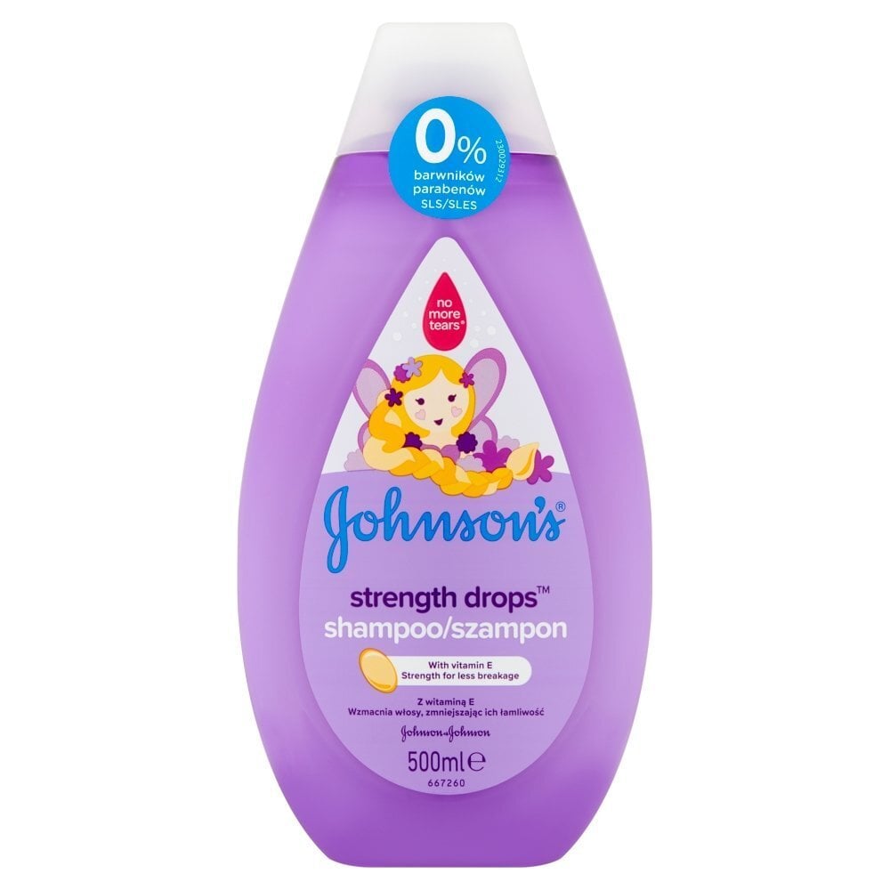 Plaukų šampūnas vaikams Johnson's Baby Strength Drops 500 ml цена и информация | Kosmetika vaikams ir mamoms | pigu.lt