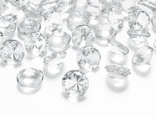 Stalo dekoracija kristalai Diamond 20 mm (1 pak / 10 vnt.), Bespalvis kaina ir informacija | Dekoracijos šventėms | pigu.lt