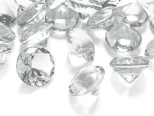 Stalo dekoracija kristalai Diamond, 30 mm, skaidrūs, 1 pak/5 vnt kaina ir informacija | Dekoracijos šventėms | pigu.lt