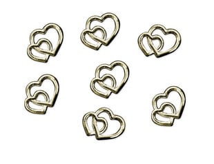 Dekoracijos Hearts, auksinės, 10mm (1 dėž/ 200 pak) (1 pak/ 25 vnt) kaina ir informacija | Dekoracijos šventėms | pigu.lt