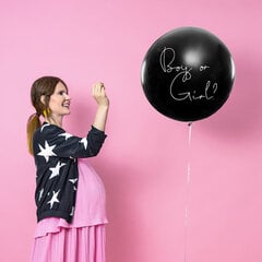 Balloon Gender Reveal - Girl 1m, juodas kaina ir informacija | Balionai | pigu.lt