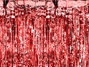 Juostelių dekoracija Lietutis, raudona, 90 x 250cm (1 dėž/ 50 vnt) kaina ir informacija | Dekoracijos šventėms | pigu.lt