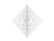Koriukas dekoracija Diamond 20 cm, Balta, (1 pak/1 vnt) kaina ir informacija | Dekoracijos šventėms | pigu.lt