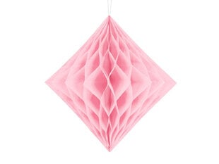 Подвесная декорация Diamond 30 см, Светло розовая, (1 упак/1 шт) цена и информация | Праздничные декорации | pigu.lt