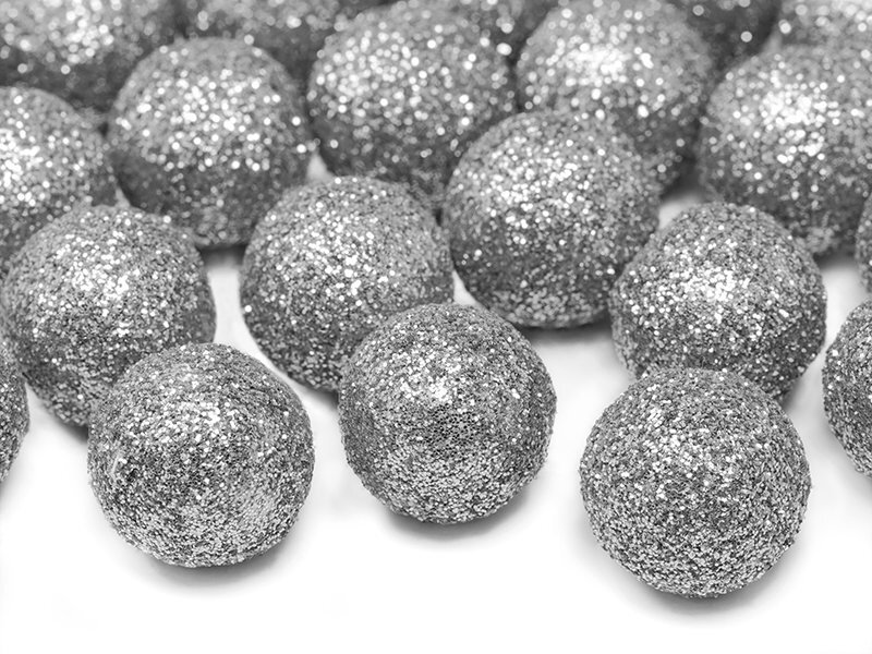 Dekoracijos Ball silver 2cm (1 pak/ 25 vnt) цена и информация | Dekoracijos šventėms | pigu.lt