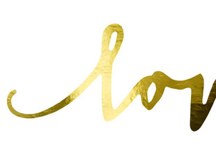 Бумажные декорации-вырезки Love gold 6x20см (1 упак / 6 шт.) цена и информация | Праздничные декорации | pigu.lt