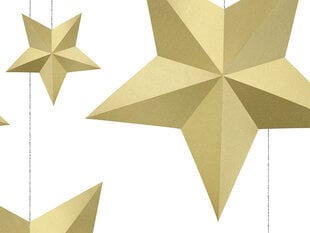 Декорации Stars, золотые (1 упак / 6 шт) цена и информация | Праздничные декорации | pigu.lt