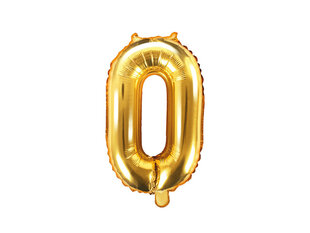 Foliniai balionai Skaičius "0", 35 cm, auksiniai, 50 vnt. kaina ir informacija | Balionai | pigu.lt
