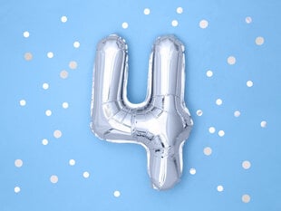 PartyDeco Folijos balionas - Nr. 4, 35 cm kaina ir informacija | Balionai | pigu.lt